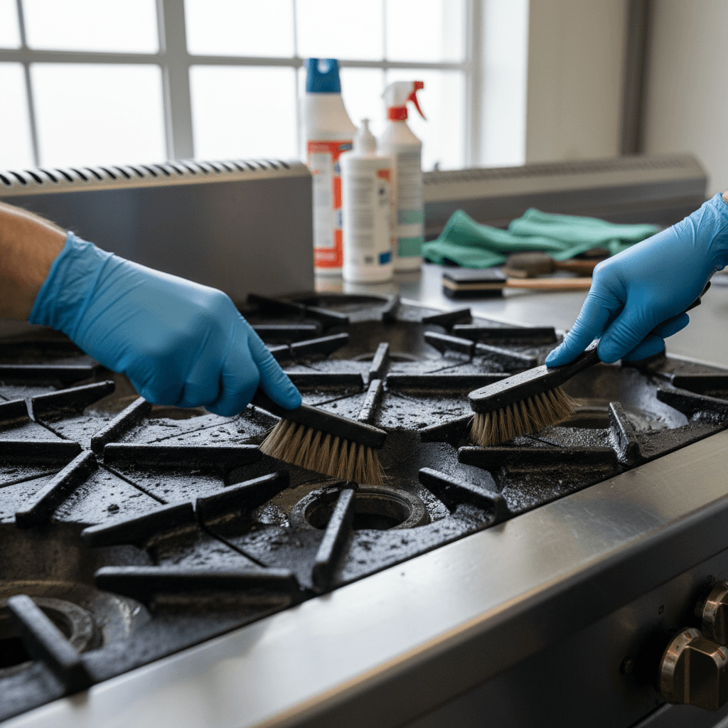 Equipamiento de limpieza por ozono en una cocina profesional