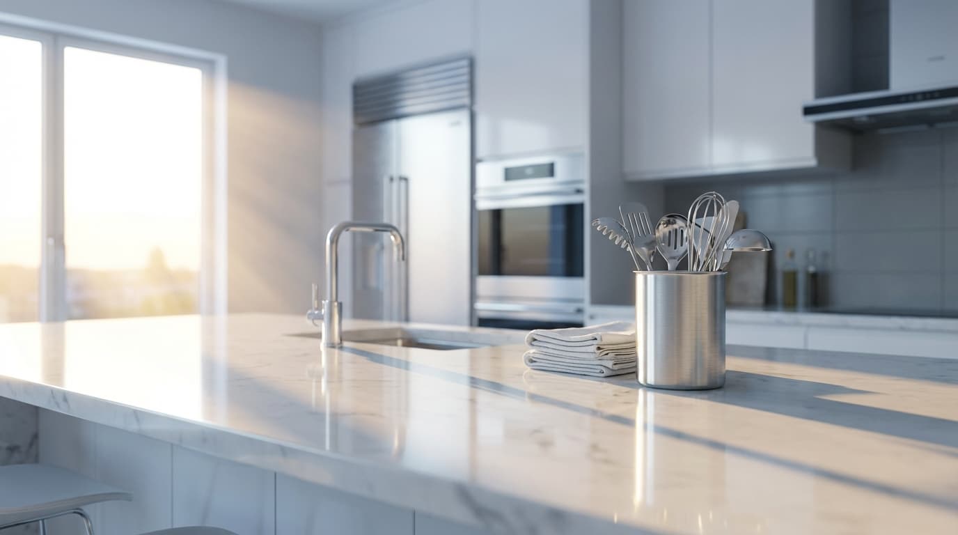 Proceso de limpieza ecológica con tecnología de ozono en cocina profesional